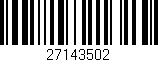 Código de barras (EAN, GTIN, SKU, ISBN): '27143502'