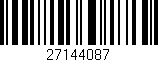 Código de barras (EAN, GTIN, SKU, ISBN): '27144087'