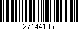 Código de barras (EAN, GTIN, SKU, ISBN): '27144195'