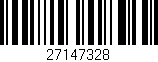 Código de barras (EAN, GTIN, SKU, ISBN): '27147328'