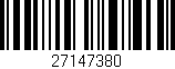 Código de barras (EAN, GTIN, SKU, ISBN): '27147380'