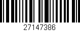 Código de barras (EAN, GTIN, SKU, ISBN): '27147386'