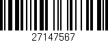 Código de barras (EAN, GTIN, SKU, ISBN): '27147567'