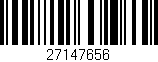Código de barras (EAN, GTIN, SKU, ISBN): '27147656'