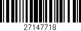 Código de barras (EAN, GTIN, SKU, ISBN): '27147718'