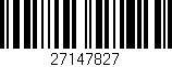 Código de barras (EAN, GTIN, SKU, ISBN): '27147827'