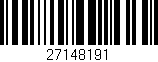Código de barras (EAN, GTIN, SKU, ISBN): '27148191'