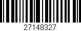 Código de barras (EAN, GTIN, SKU, ISBN): '27148327'