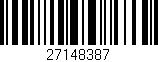 Código de barras (EAN, GTIN, SKU, ISBN): '27148387'