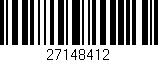 Código de barras (EAN, GTIN, SKU, ISBN): '27148412'