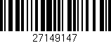 Código de barras (EAN, GTIN, SKU, ISBN): '27149147'