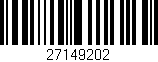 Código de barras (EAN, GTIN, SKU, ISBN): '27149202'