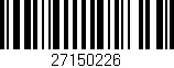 Código de barras (EAN, GTIN, SKU, ISBN): '27150226'