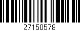 Código de barras (EAN, GTIN, SKU, ISBN): '27150578'