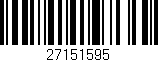 Código de barras (EAN, GTIN, SKU, ISBN): '27151595'