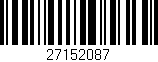 Código de barras (EAN, GTIN, SKU, ISBN): '27152087'