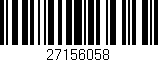Código de barras (EAN, GTIN, SKU, ISBN): '27156058'