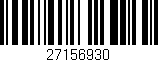 Código de barras (EAN, GTIN, SKU, ISBN): '27156930'