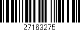 Código de barras (EAN, GTIN, SKU, ISBN): '27163275'