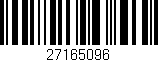 Código de barras (EAN, GTIN, SKU, ISBN): '27165096'