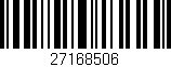 Código de barras (EAN, GTIN, SKU, ISBN): '27168506'