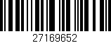 Código de barras (EAN, GTIN, SKU, ISBN): '27169652'