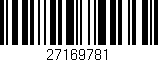 Código de barras (EAN, GTIN, SKU, ISBN): '27169781'