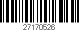 Código de barras (EAN, GTIN, SKU, ISBN): '27170526'