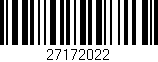 Código de barras (EAN, GTIN, SKU, ISBN): '27172022'