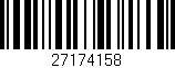 Código de barras (EAN, GTIN, SKU, ISBN): '27174158'