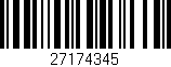 Código de barras (EAN, GTIN, SKU, ISBN): '27174345'