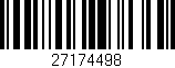Código de barras (EAN, GTIN, SKU, ISBN): '27174498'