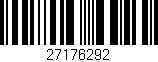 Código de barras (EAN, GTIN, SKU, ISBN): '27176292'