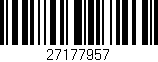 Código de barras (EAN, GTIN, SKU, ISBN): '27177957'