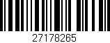 Código de barras (EAN, GTIN, SKU, ISBN): '27178265'