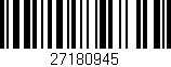 Código de barras (EAN, GTIN, SKU, ISBN): '27180945'
