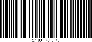 Código de barras (EAN, GTIN, SKU, ISBN): '27183_146_0_40'