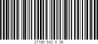 Código de barras (EAN, GTIN, SKU, ISBN): '27185_542_0_38'