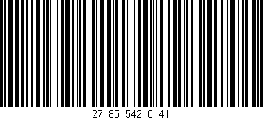 Código de barras (EAN, GTIN, SKU, ISBN): '27185_542_0_41'