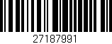 Código de barras (EAN, GTIN, SKU, ISBN): '27187991'