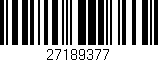 Código de barras (EAN, GTIN, SKU, ISBN): '27189377'