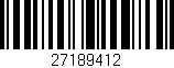 Código de barras (EAN, GTIN, SKU, ISBN): '27189412'