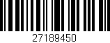 Código de barras (EAN, GTIN, SKU, ISBN): '27189450'