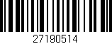 Código de barras (EAN, GTIN, SKU, ISBN): '27190514'