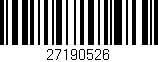 Código de barras (EAN, GTIN, SKU, ISBN): '27190526'