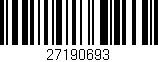 Código de barras (EAN, GTIN, SKU, ISBN): '27190693'