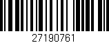 Código de barras (EAN, GTIN, SKU, ISBN): '27190761'