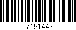 Código de barras (EAN, GTIN, SKU, ISBN): '27191443'