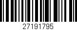 Código de barras (EAN, GTIN, SKU, ISBN): '27191795'