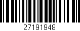 Código de barras (EAN, GTIN, SKU, ISBN): '27191948'
